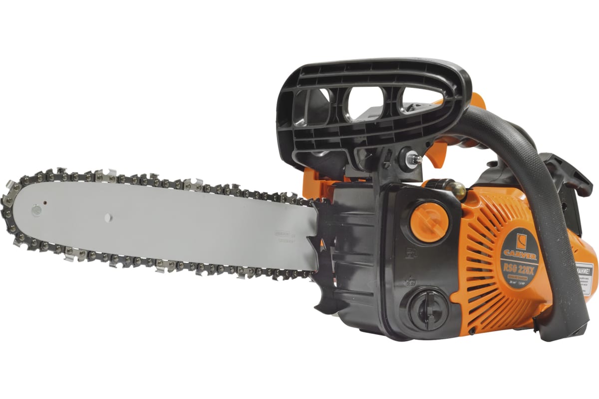 Бензопила Carver RSG 225Х, 700 Вт, 1 л.с., бензиновая, шина 30 см, шаг 3/8 дюйма, емкость топливного бака 230 мл, 4.2 кг (01.004.00050)