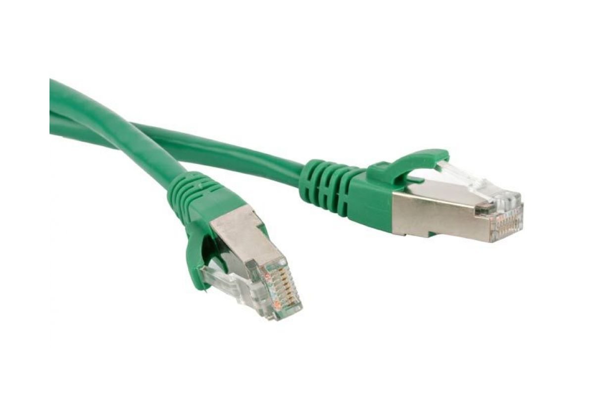 Патч-корд FTP кат.5e, 5м, RJ45-RJ45, зеленый, LSZH, Lanmaster (LAN-PC45/S5E-5.0-GN)