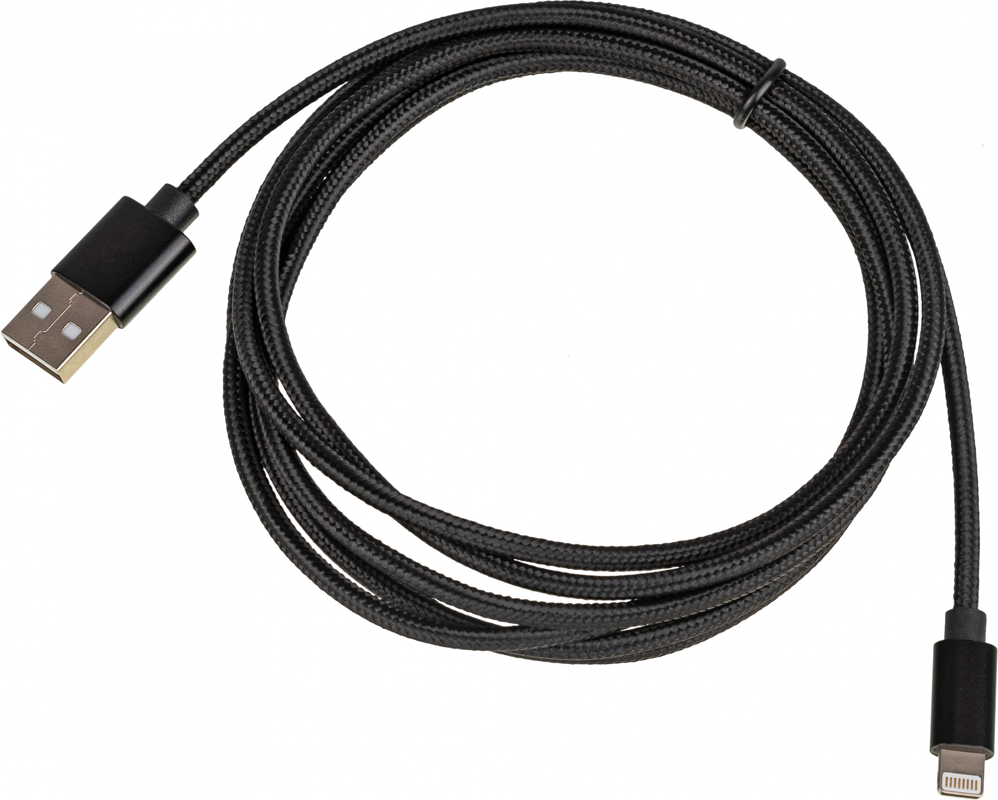 Кабель Lightning 8-pin-USB, 2.4A 2 м, черный Behpex (1491092)