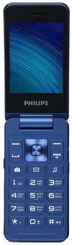 Мобильный телефон Philips E2602 Xenium, 2.8 320x240 TFT, BT, 1xCam, 2-Sim, 1800 мА⋅ч, USB Type-C, синий (CTE2602BU/00)