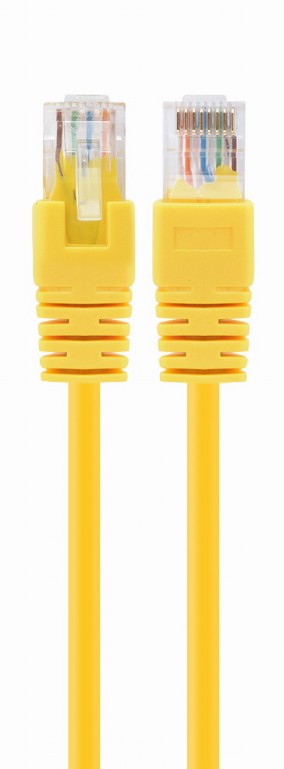 Патч-корд UTP кат.5e, 0.25 м, RJ45-RJ45, желтый, Cablexpert PP12-0.25M/Y