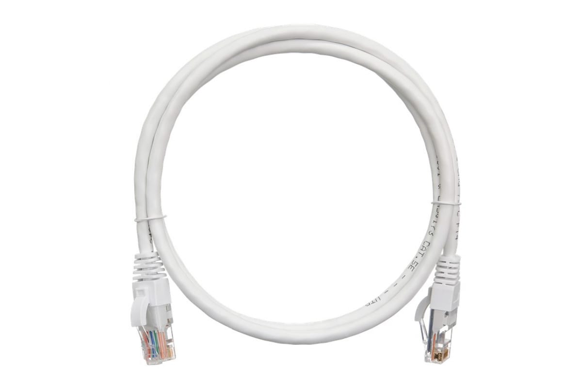 Патч-корд UTP кат.5e, 30 см, RJ45-RJ45, белый, CU, NIKOMAX NMC-PC4UD55B-003-WT