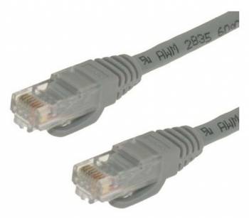 Патч-корд UTP кат.5e, 10 м, RJ45-RJ45, серый, NINGBO (CNC501-G(CU+AL))