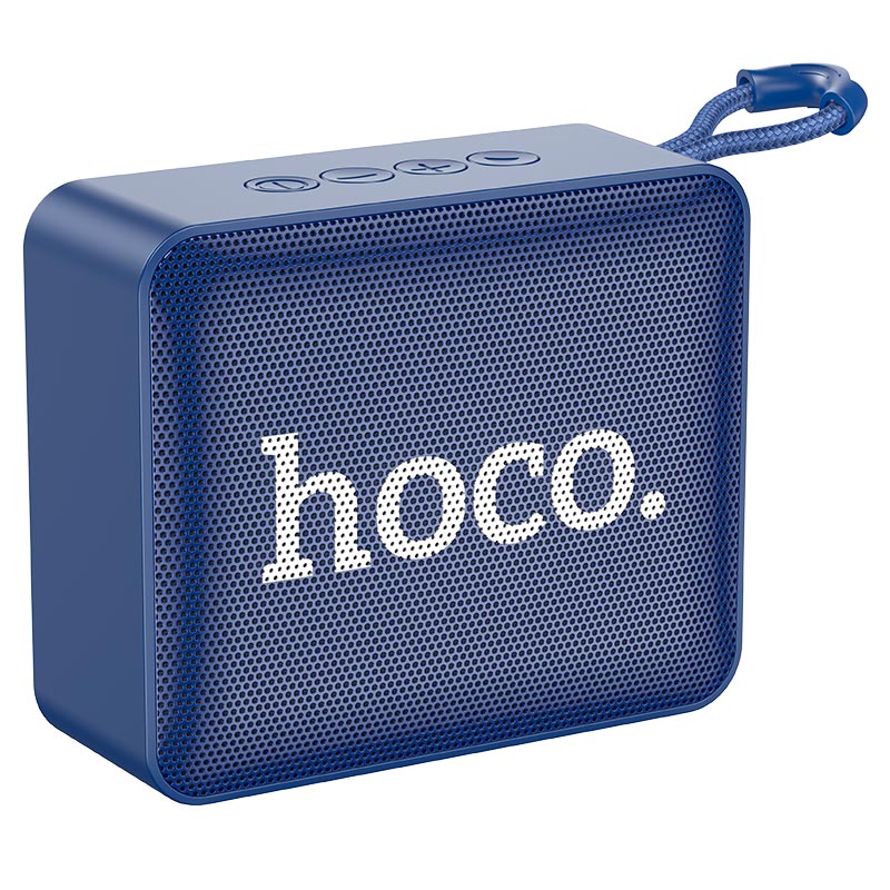 Портативная акустика Hoco BS51 Gold brick, 5 Вт, FM, AUX, USB, microSD, Bluetooth, темно-синий (780782)