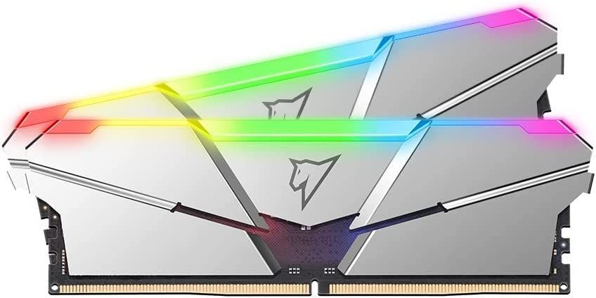 Комплект памяти DDR5 DIMM 32Gb (2x16Gb), 5600MHz, CL40, 1.2 В, Netac, Shadow RGB Silver (NTSRD5P56DP-32S) Retail