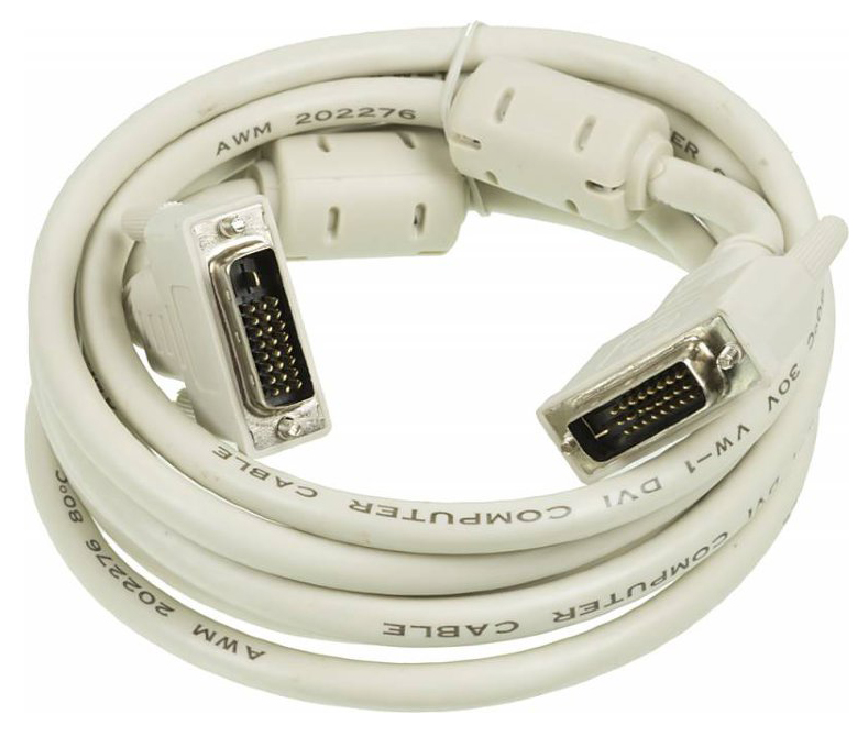 Кабель DVI-D(25M)-DVI-D(25M) Dual Link, 3 м, черный Ningbo (6928431200865)