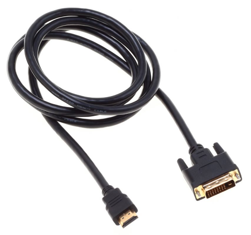 Кабель HDMI(19M)-DVI-D(M), 1.8 м, черный Buro (BHP RET HDMI_DVI18)