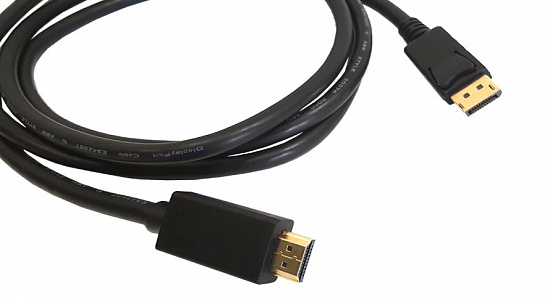 Кабель DisplayPort(20M)-HDMI(19M), экранированный, 3 м, черный Kramer C-DPM/HM-10 (97-0601010)