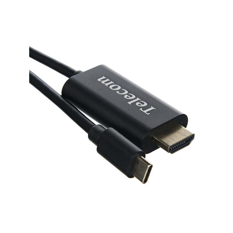 Кабель-переходник (адаптер) USB 3.1 Type-C(M)-HDMI(19M), 1.8 м, черный Telecom (TCC005-1.8M)