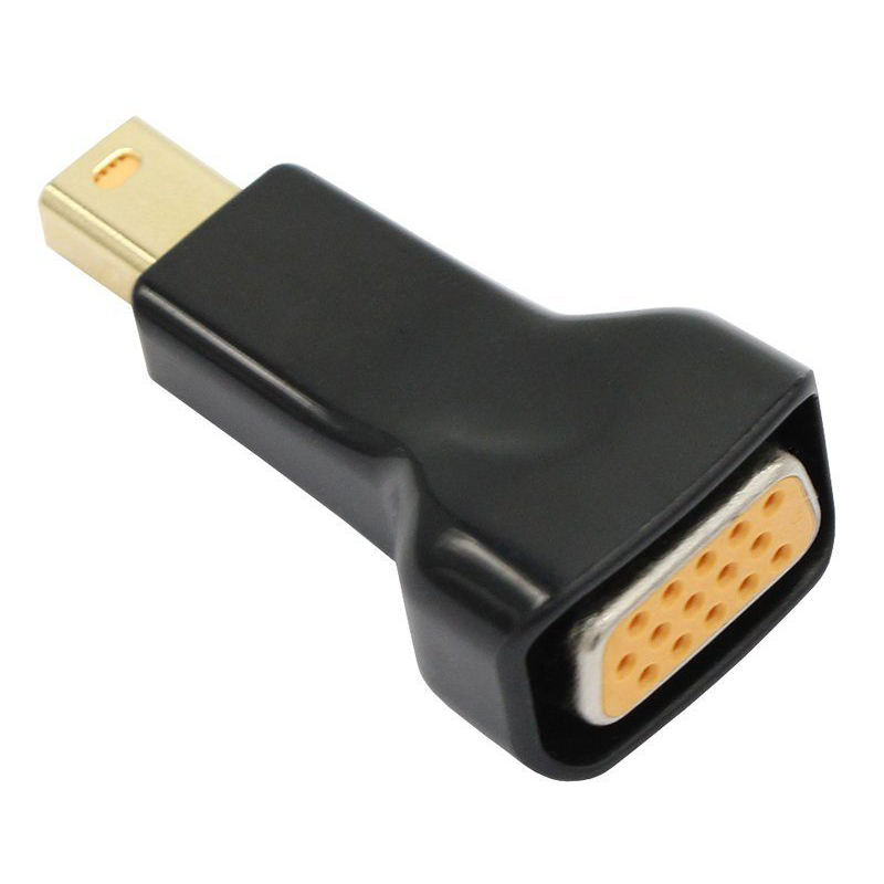 Переходник (адаптер) Mini DisplayPort(M)-VGA(15F) 4K, 5 см, черный VCOM (CA335)