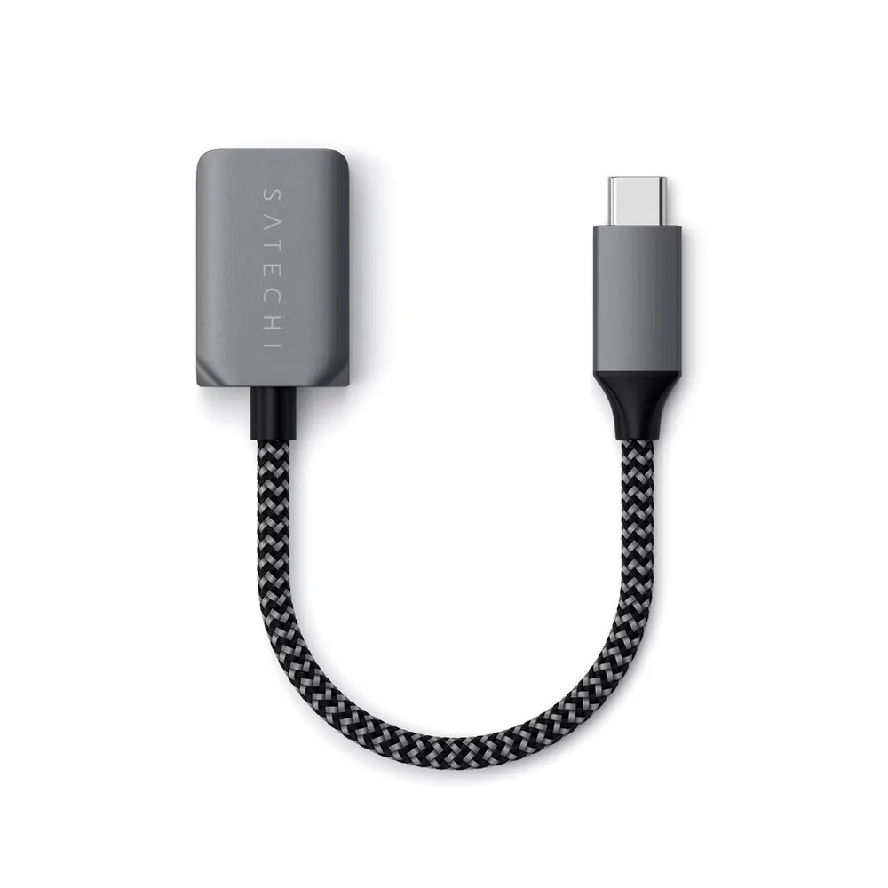 Кабель-переходник (адаптер) USB Type-C-USB, серый, Satechi (ST-UCATCM)