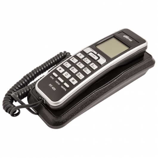 Проводные телефоны Проводной телефон Ritmix RT-420, черный (RT-420BK)