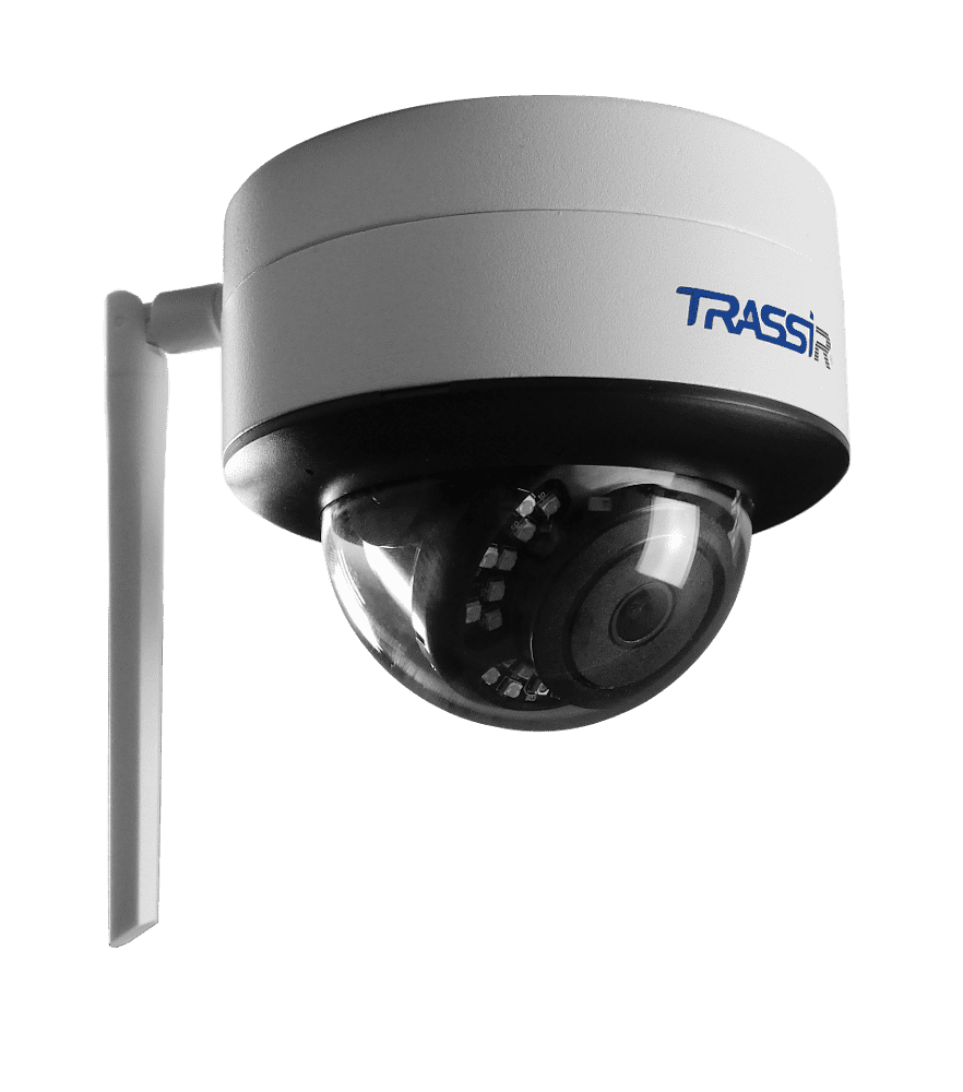 IP-камера Trassir TR-W2D5 v2 2.8 мм, уличная, купольная, 2Мпикс, CMOS, до 1920x1080, до 25 кадров/с, ИК подсветка 25м, WiFi, -40 °C/+60 °C, белый (TR-W2D5 v2 2.8)