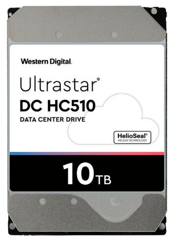  Жесткий диск (HDD) Western Digital 10Tb Ultrastar DC HC510, 3.5, 7.2K, 256Mb, 4Kn/512e, SATA3 (HUH721010ALE600)