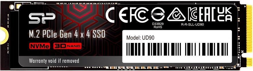 M.2 Твердотельный накопитель (SSD) Silicon Power 4Tb M-Series UD90, 2280, PCIe 4.0 x4, NVMe (SP04KGBP44UD9005) Retail