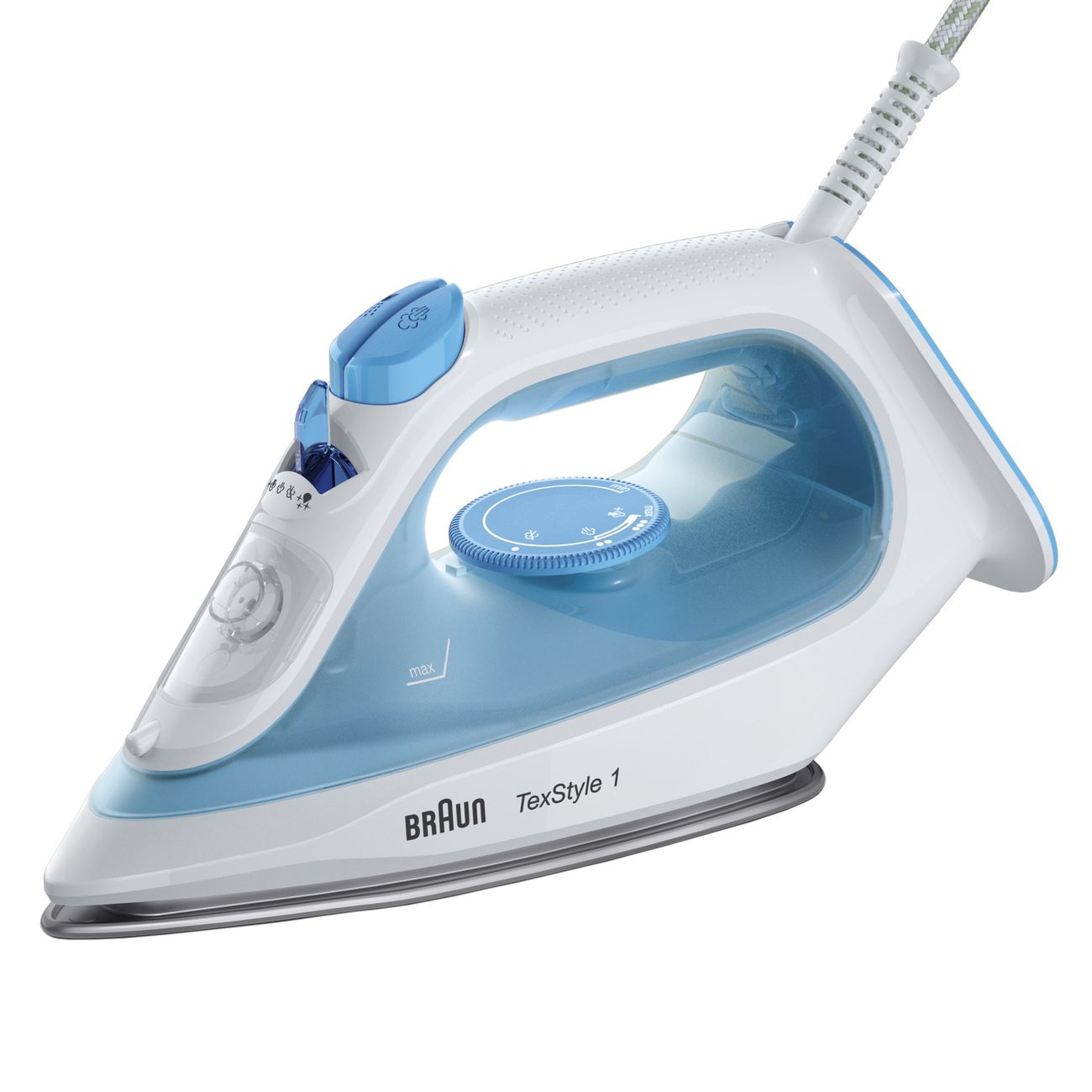  Утюг Braun SI1050BL 2 кВт, 1.9 м, белый/голубой