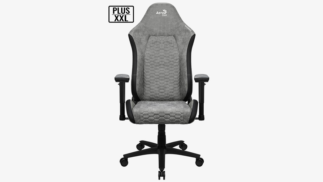 Игровые кресла Кресло игровое AeroCool CROWN PLUS AeroSuede, серый (00031229)