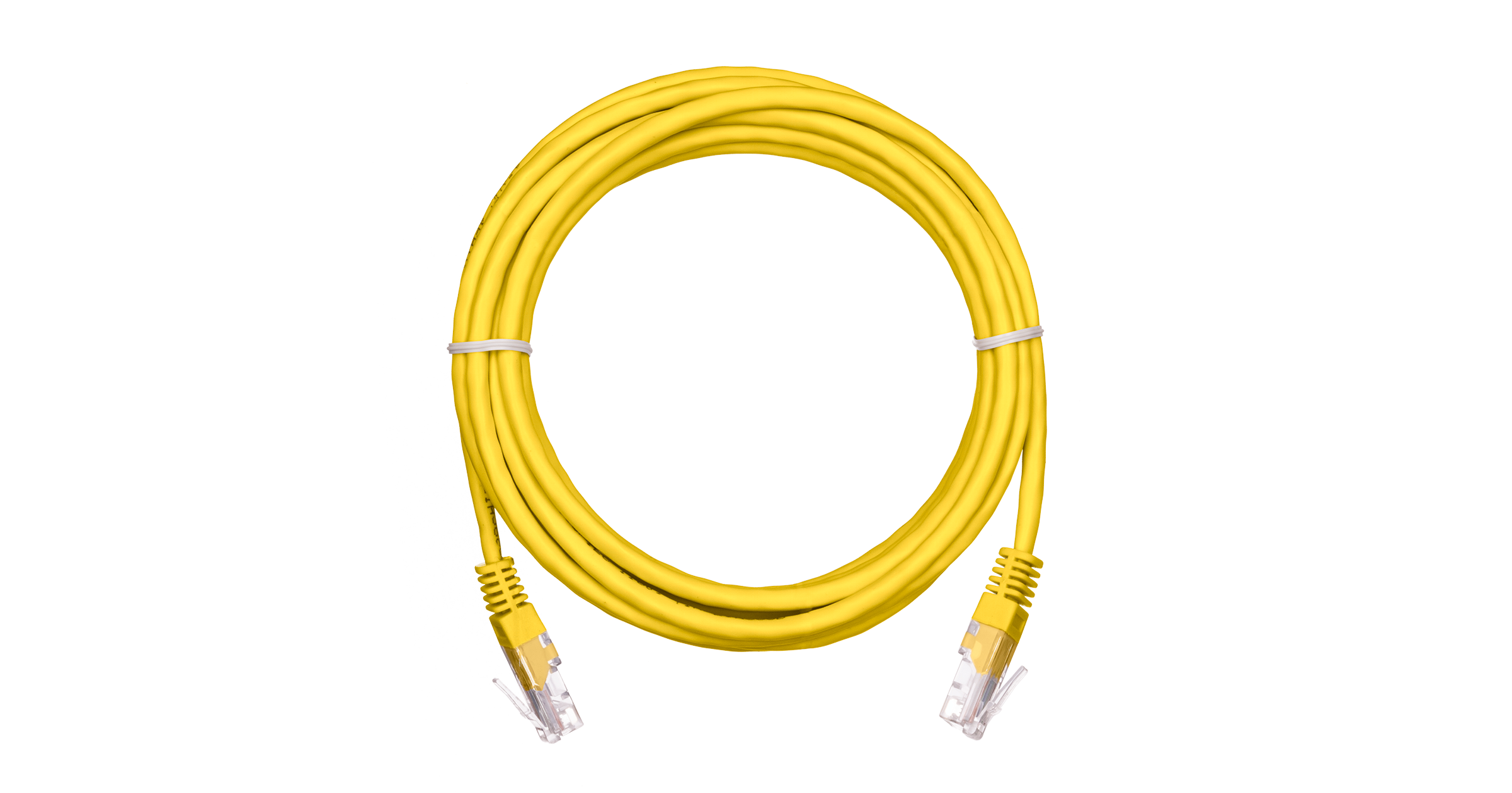 Патч-корд UTP кат.5e, 0.5 м, RJ45-RJ45, желтый, CU, 10 шт., NETLAN (EC-PC4UD55B-BC-PVC-005-YL-10)
