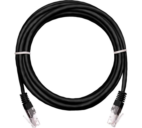 Патч-корд UTP кат.5e, 3 м, RJ45-RJ45, черный, CU, 10 шт., NETLAN (EC-PC4UD55B-BC-PVC-030-BK-10)