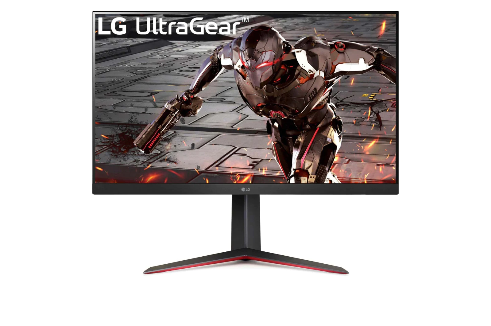 Монитор 31.5 LG UltraGear 32GN650-B VA, 2560x1440 (16:9), 350кд/м2, 165 Гц, 1 мс, 178°/178°, FreeSync Premium, G-Sync Compatible, HDMI, DisplayPort, черный/красный (32GN650-B.ARUZ)