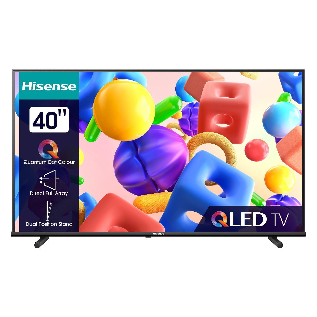  Телевизор 40 Hisense 40A5KQ, 1920x1080, DVB-T /T2 /C, HDMIx2, USBx2, WiFi, Smart TV, черный (40A5KQ)