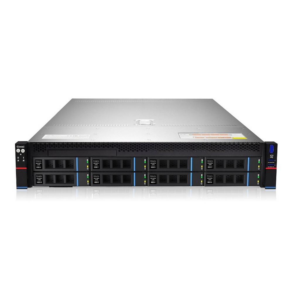 Серверная платформа GOOXI SL201-D08R-NV-G3, 2xSocket4189, 32xDDR4, 8x3.5 HDD HS, 2xM.2-PCI-E, 2x10G SFP+, IPMI, Redundant 2x800 Вт, 2U (SL201-D08R-NV-G3)