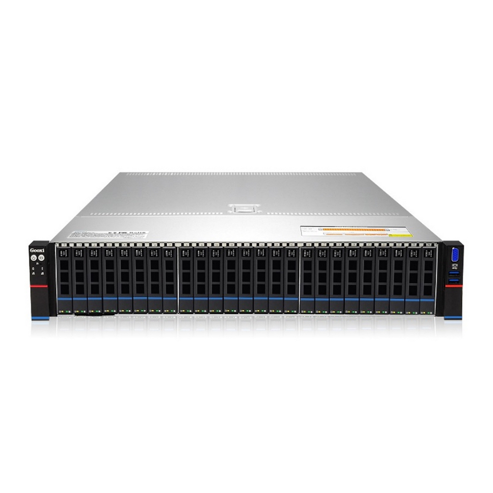 Серверная платформа GOOXI SL201-D25RE-G3, 2xSocket4189, 32xDDR4, 25x2.5 HDD HS, 2xM.2-PCI-E, 2x10G SFP+, IPMI, Redundant 2x800 Вт, 2U (SL201-D25RE-G3)