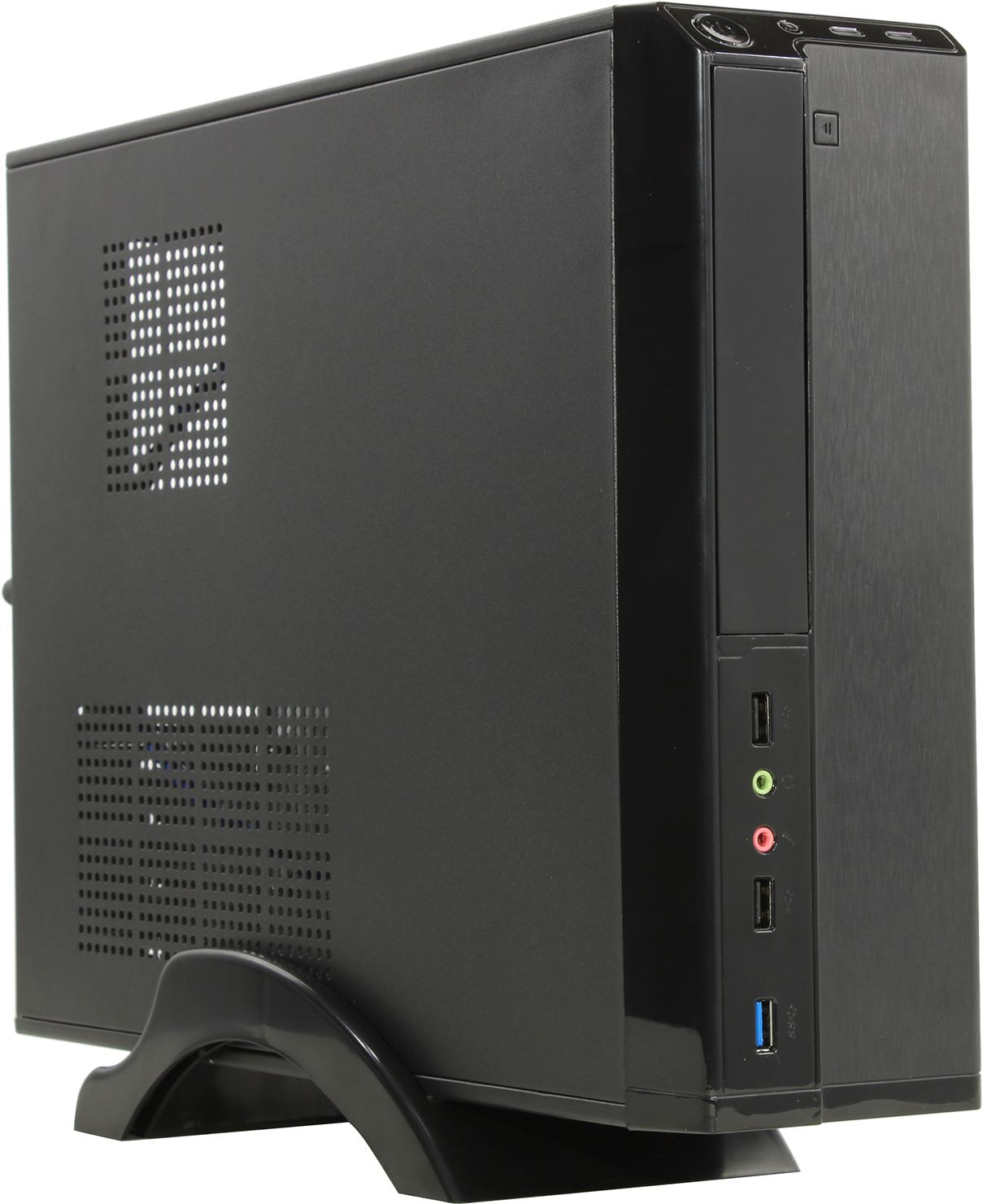 Корпус ExeGate MI-207U, Mini-ITX, Slim-Desktop, USB 3.0, черный, 350 Вт (EX288781RUS)