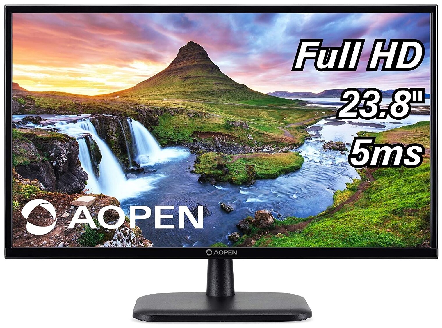 Монитор 23.8 AOpen 24CV1Ybi VA, 1920x1080 (16:9), 250кд/м2, 5 мс, 178°/178°, VGA, HDMI, черный (UM.QC1EE.002)