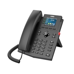 VoIP телефоны  E2E4 VoIP-телефон Fanvil X303, 4 линии, 4 SIP-аккаунта, цветной дисплей, черный (X303)