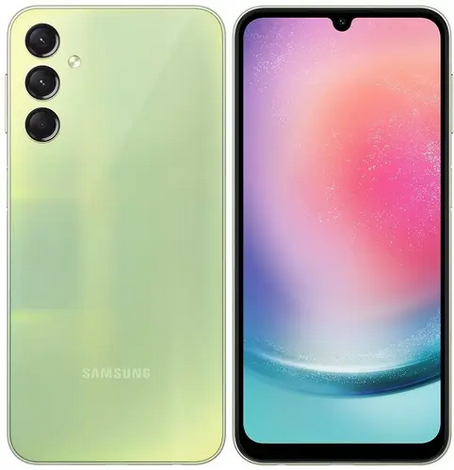  Смартфон Samsung Galaxy A24, 6.5 1080x2340 Super AMOLED, MediaTek Helio G99, 4Gb RAM, 128Gb, 3G/4G, NFC, Wi-Fi, BT, 3xCam, 2-Sim, 5000 мА⋅ч, USB Type-C, Android 13, зеленый (SM-A245FLGUMEA)