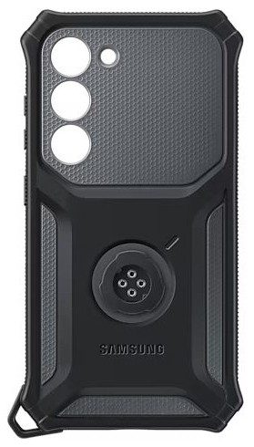Чехол-накладка Samsung Rugged Gadget для смартфона Samsung Galaxy S23, металл, черный/серый (EF-RS911CBEGRU)