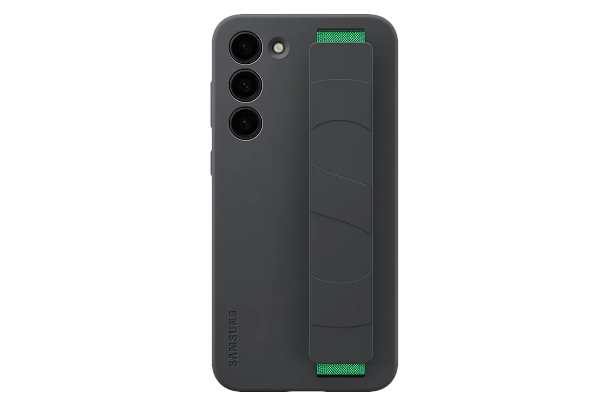  Чехол-накладка Samsung Silicone Grip Case для смартфона Samsung Galaxy S23+, силикон, черный (EF-GS916TBEGRU)