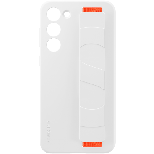 Чехол-накладка Samsung Silicone Grip Case для смартфона Samsung Galaxy S23+, силикон, белый (EF-GS916TWEGRU)