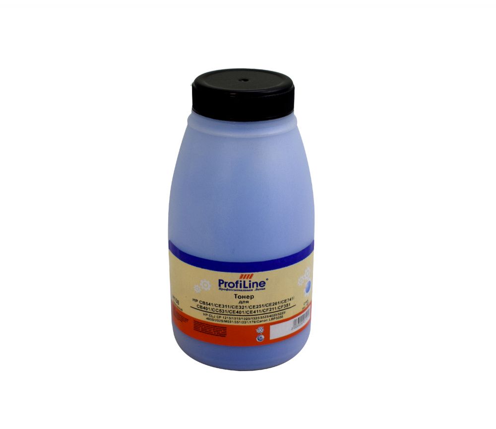 Тонер ProfiLine, бутыль 45 г, голубой, совместимый для Canon CLJ CP-1215/1515/1025/1525/3525/4025/5225/4005/2025, M551/351/251/176, LBP5050 (PL_TNR_H108_C_45_B)