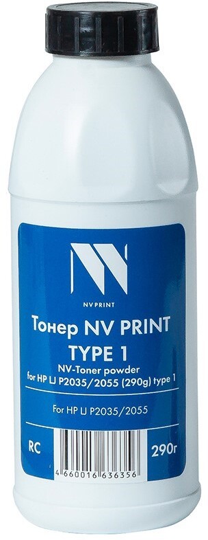 Тонер совместимый  E2E4 Тонер NV Print универсальный 290 г, черный, совместимый для LJ P2035/2055 (NV-HP LJ P2035(290г)type1)