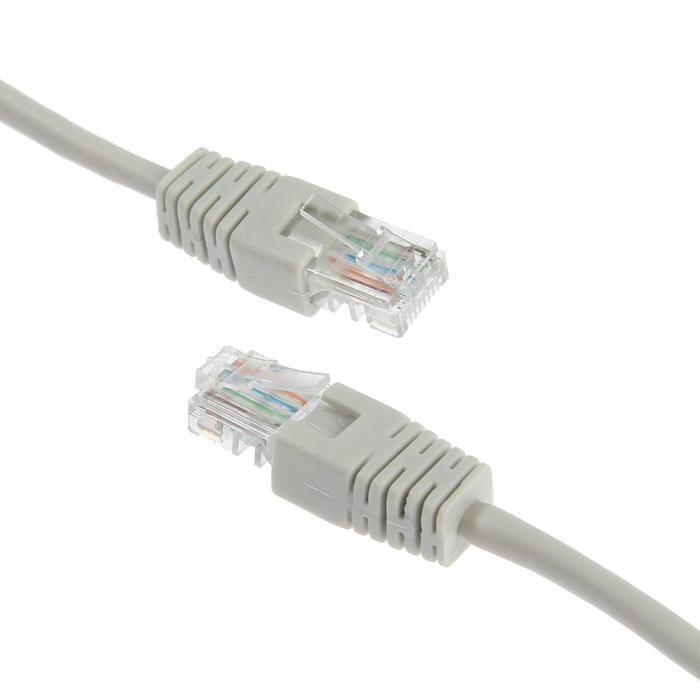 Патч-корд UTP кат.5e, 5 м, RJ45-RJ45, серый, CCA, Bion (BPC-U5E101-5M)