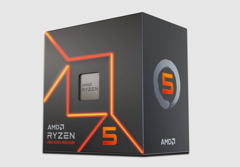 Процессор AMD Ryzen 5-7600 Raphael, 6C/12T, 3800MHz 32Mb TDP-65 Вт AM5 tray (OEM) (100-000001015)