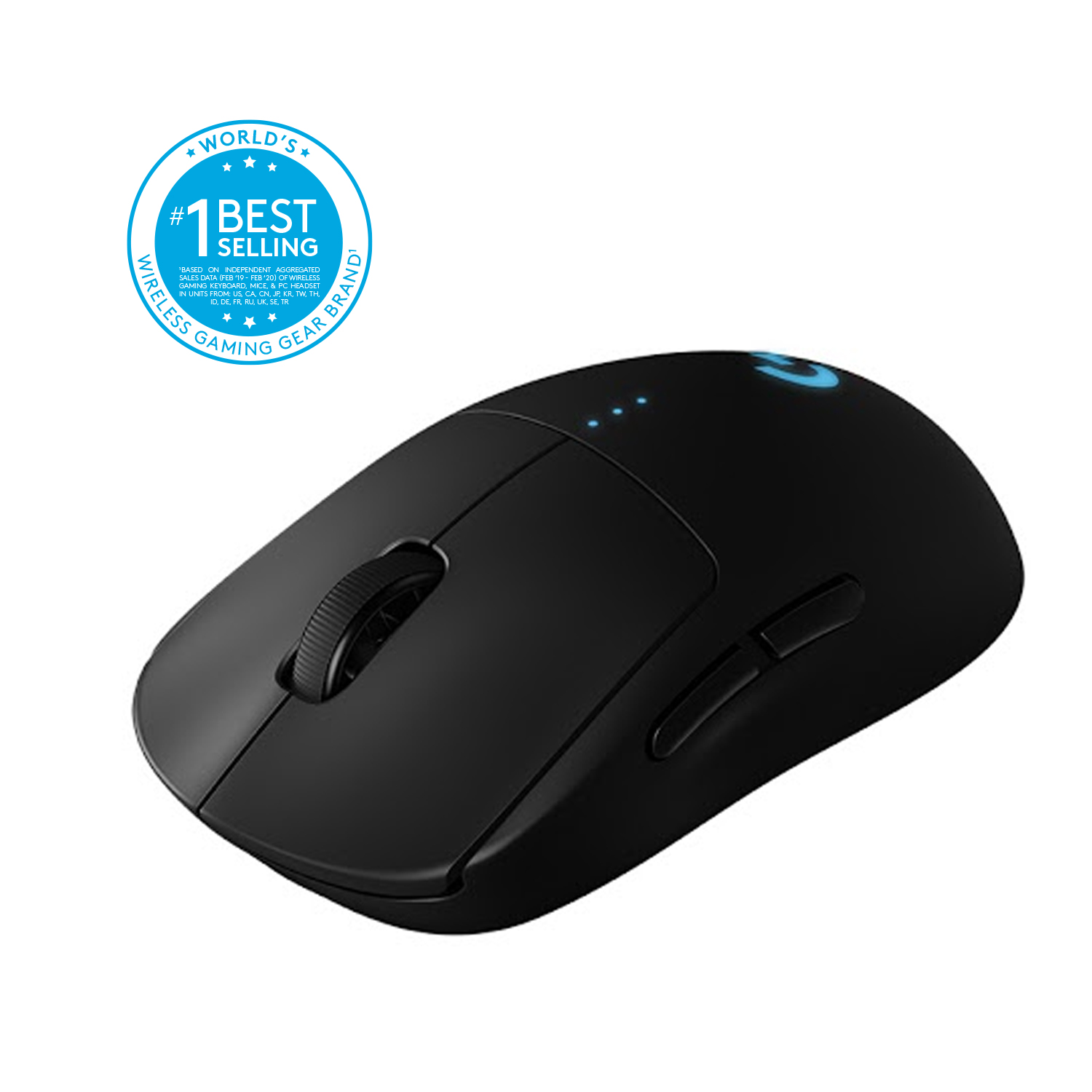 Мышь беспроводная/проводная Logitech G PRO, 25600dpi, оптическая светодиодная, USB/Радиоканал, черный (910-005276)