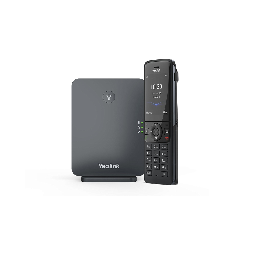 VoIP телефоны VoIP-телефон Yealink W78P, 20 линий, 10 SIP-аккаунтов, цветной дисплей, DECT, PoE, черный (W78P)