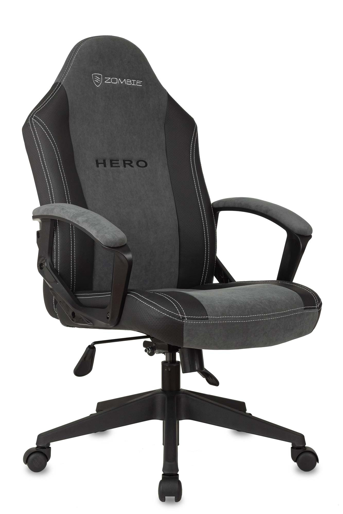 Игровые кресла  E2E4 Кресло игровое Бюрократ ZOMBIE Hero, серый (ZOMBIE HERO)