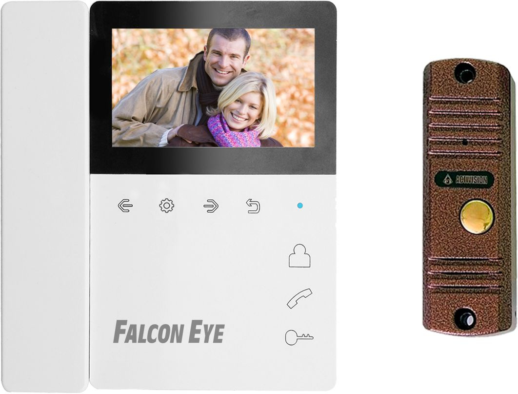 Видеодомофоны  E2E4 Комплект домофона Falcon Eye, 4.3 480x272, поддержка панелей: 2 шт., ассорти/ассорти (LIRA + AVC-305 (PAL) МЕДЬ)