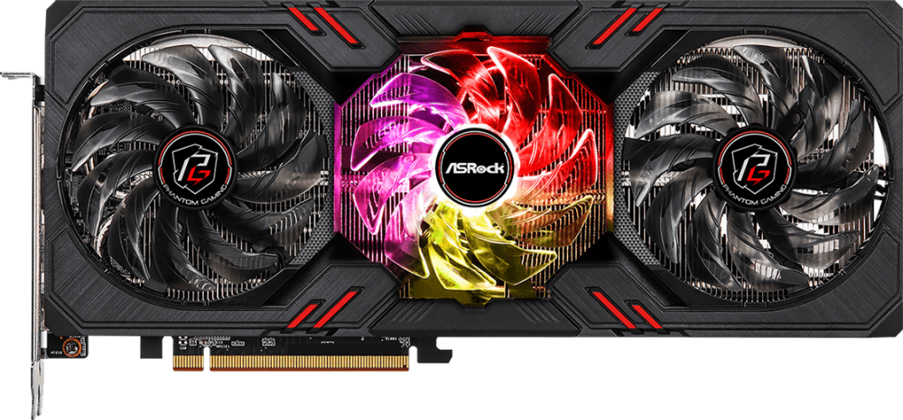 Игровые Видеокарта ASRock AMD Radeon RX 7600 Phantom Gaming 8G OC, 8Gb GDDR6, 128 бит, PCI-E, HDMI, 3DP, Retail (RX7600 PG 8GO)