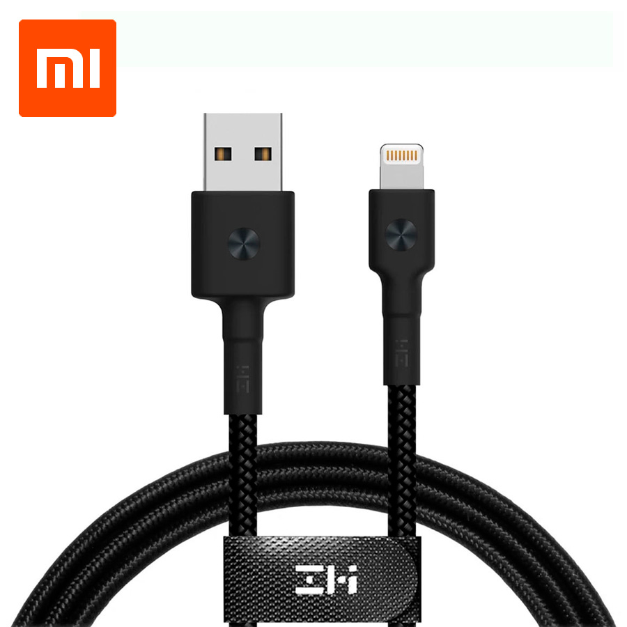 Кабель-переходник (адаптер) USB-Lightning 8-pin, MFi, экранированный, 2 м, черный, ZMI AL881 (AL881)