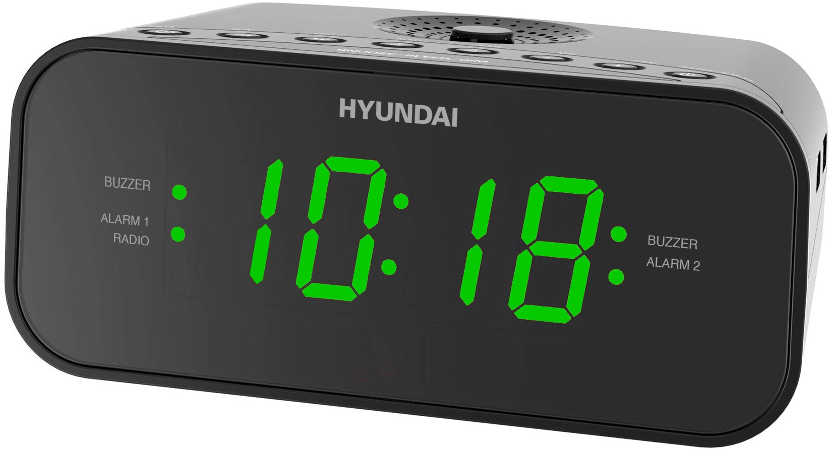 Радиоприемник будильник Hyundai H-RCL221, черный