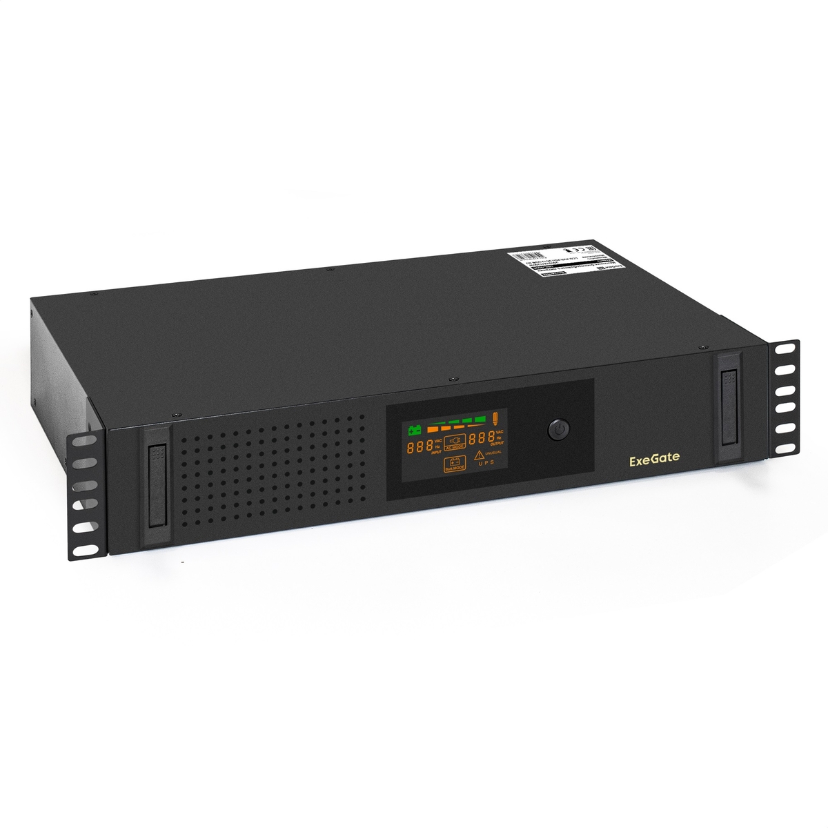 ИБП ExeGate ServerRM UNL-2000.LCD.AVR.2SH.3C13.USB.2U, 2000 В·А, 1.2 кВт, EURO+IEC, розеток - 5, USB, черный (EX293851RUS)