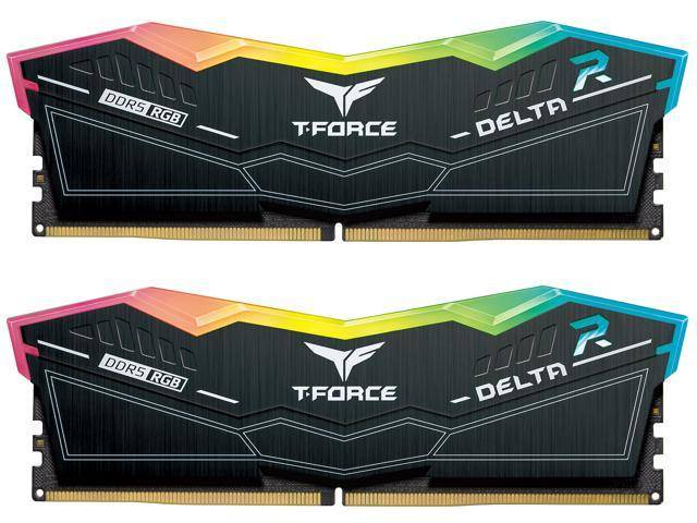 Комплект памяти DDR5 DIMM 32Gb (2x16Gb), 8000MHz, CL38, 1.4V, Team Group, T-Force Delta RGB Black (TG_FF3D532G8000HC38DDC01) Retail