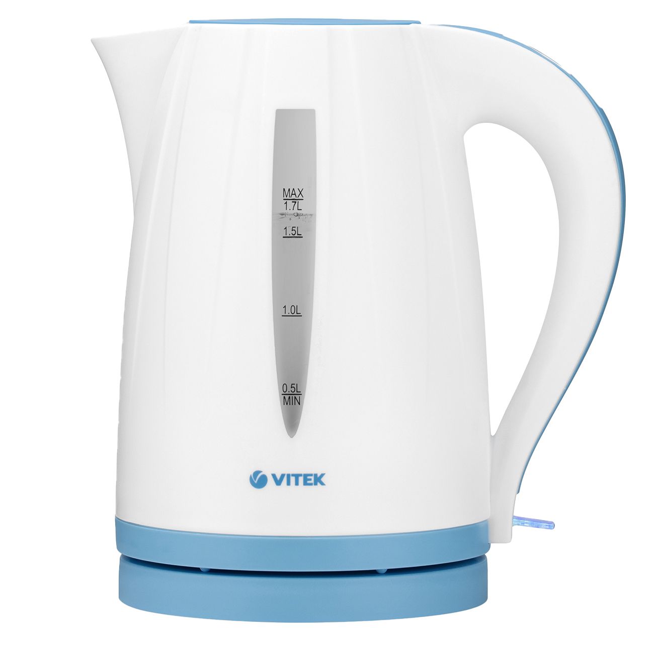 Чайник VITEK VT-7031 1.7л. 2.2 кВт, термостойкий пластик, белый/голубой
