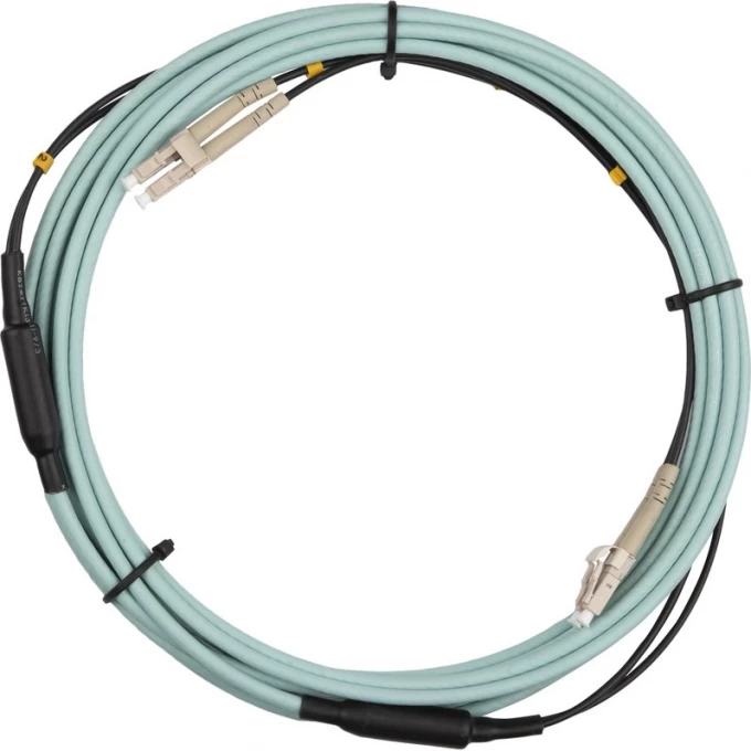 Патч-корд оптический ExeGate FC-D-503-LC-LC-2M-LSZH, LC/UPC-LC/UPC, многомодовый, 50/125, OM3, двойной, 2 м, LSZH, бирюзовый (EX295134RUS)