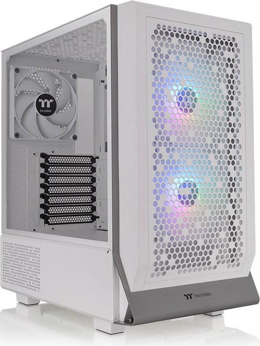 Корпус Thermaltake Ceres 300 TG ARGB, ATX, Midi-Tower, 2xUSB 3.0, USB Type-C, RGB подсветка, белый, без БП (CA-1Y2-00M6WN-00)